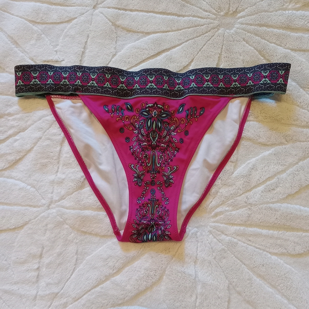 VICTORIA SECRET BIKINI BOTTOM SZ L VIBRANT FLORAL PRINT